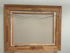 Chateau Lakeside Canvas In Gold Frame