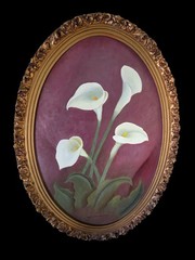 Oil Painting On Board Original Signed Oval Framed 26×19 Inches