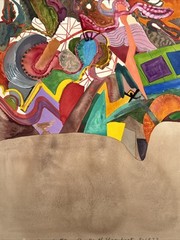 AMARANTH EHRENHALT PAINTING ABSTRACT FAMOUS LISTED FINEST 1973 MODERNIST VINTAGE
