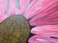 Blooming Moth Painting Canvas 24×24 Colorful couple Floral Art Original Acrylic