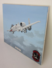 Raymond Waddey Painting A-10 Thunderbolt II Warthog, Signed Hunter Hayes 18″x24″