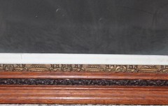 Antique Portrait Photograph Painting Distinguished Man Moustache Ornate Frame