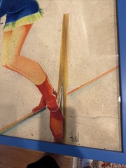 Original 1961 Hurel Gouache Brigitte Bardot La Bride Sur Le Cou Movie Poster Art