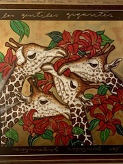 Luis Sottil Giraffes Original Naturalismo Artwork Hand Signed Framed 78” X 78”
