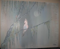 Cockatoo Under The Moonlight By Lee Reynolds Vanguard Studio Oil on Canvas 60″