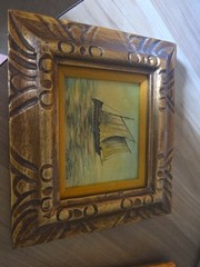 oil acrylic vintage painting