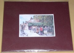 Cafe du Monde 5″ x 6″ Matted Print by Knut Engelhardt
