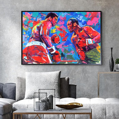 Muhammad Ali Frazier Fight Century Textured 36H X 24W Canvas Framed 795 Now 295