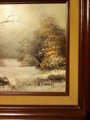 1940s R. Thomas Framed Oil Painting