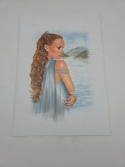 Topps Galaxy 2018 – By The Lake Original Art By Angelina Benedetti plus 4 Drafts