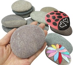 16PCS Large Rocks for Painting, 3.3-4.0 Inch River Rocks to Paint, Flat Painting