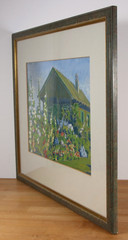 Beautiful Art Nouveau painting signed B. Altinger watercolor art nouveau painting