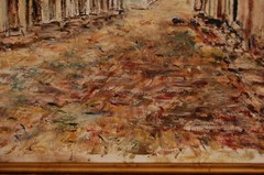 FRAMED SIGNED ORIGINAL OIL COLONIAL STREET OLD HAVANA, CUBA ARTIST: HECTO VIDAL