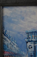 Vintage 1980’s Original Signed Joyce French Paris Street Scene Oil Painting 10X8