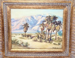 Paul Grimm Original Oil Painting Desert CA Palm Springs Landscape Signed Framed!