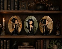 Lisa Rainwater Savill Whispers in the Shadows Gothic Woman Canvas Print