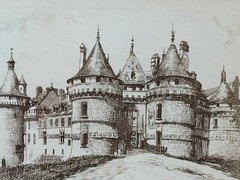 Antique Engraving Chateau de Chaumont Matted Framed By LEOPOLD ROBIN 19th c