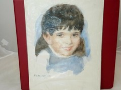 H D BECKER AMERICAN ARTIST 1914-1995 ORIGINAL SWEET BOY PORTRAIT PAINTING SIGNED
