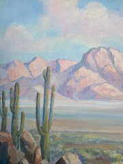 Pascal Hyde 1950’s Mojave Desert Oil Painting National Park Service Artist