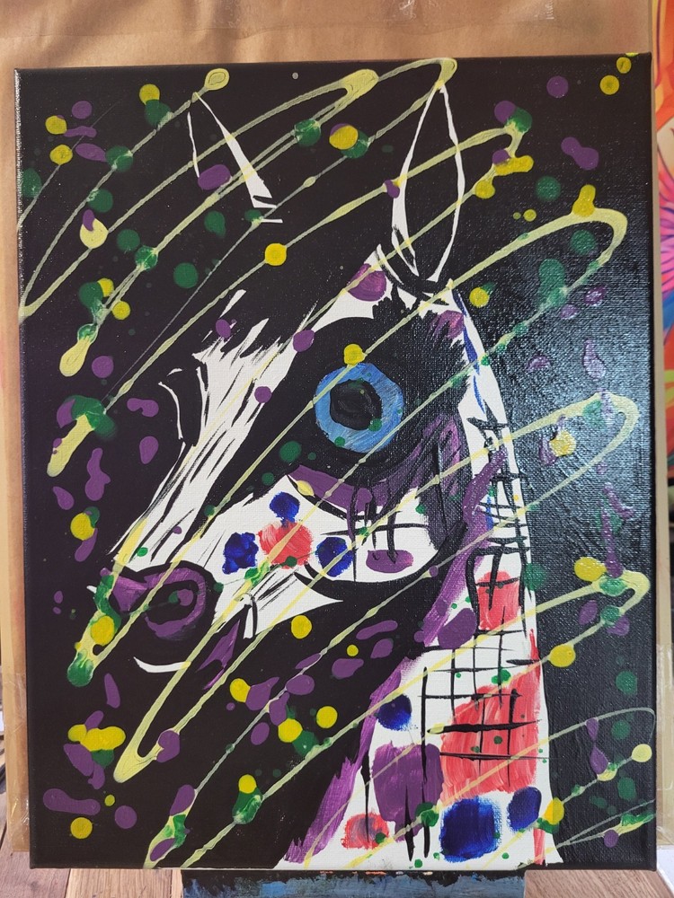 Original Painting Expressionism Acrylic Abstract Figurative Canvas 11×14 Signed