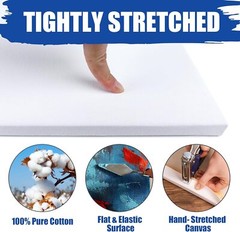 Stretched Canvases Painting Canvas for Acrylics,Oils & Other Painting Media