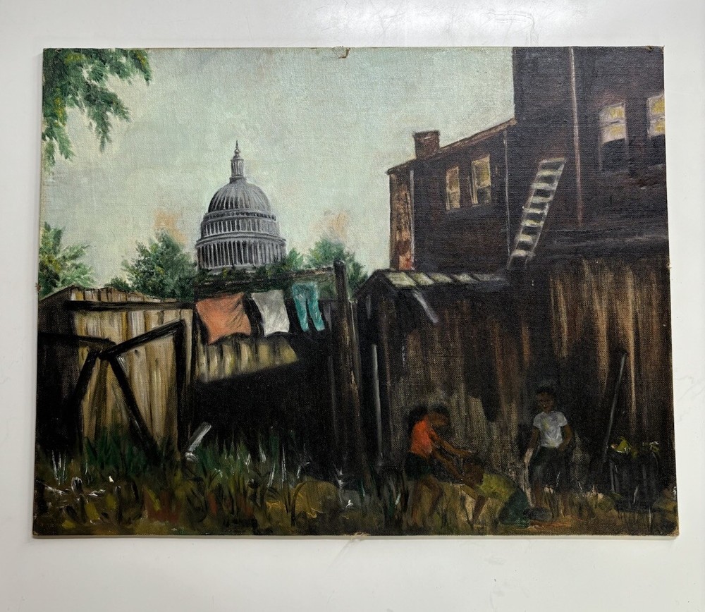 1950s African American Civil Rights Era Painting Washington DC