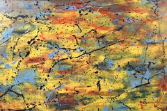 Pollock/Richter style￼ Profession￼al Painting 81” X 62”(6ft 9in)Abstract Modern