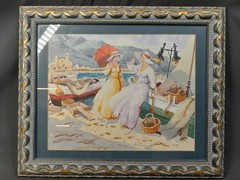 C-1841. Vicente Ramos (1930-2022). Watercolor. Sitges. Late 20th Century