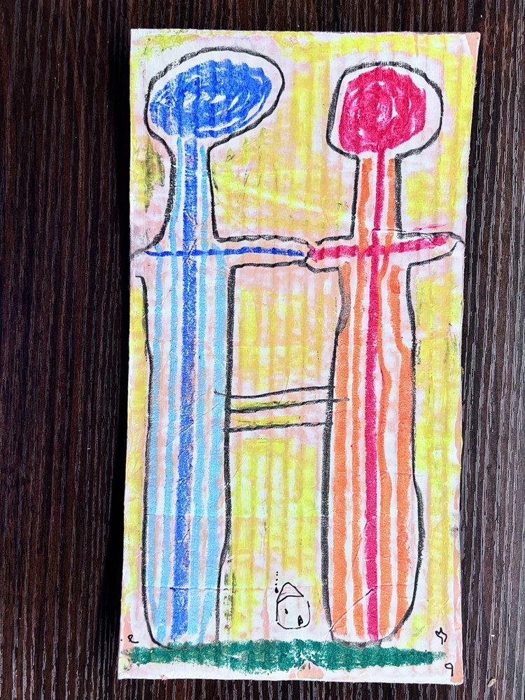 e9Art ’something between them‘ outsider art brut primitive childlike naive raw