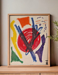 Original Murillo Painting | Heraldry | 8×10″ | Oil Stick on Board | Signed