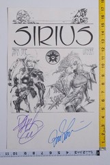 Sirius Comics – Dark One & Linsner Signed Poster – 1994 – New – Art