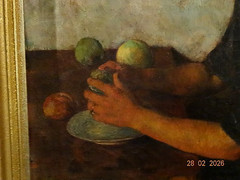 !!! CARL SCHMITZ – PLEIS 1877 – 1943 DÜSSELDORF YOUNG WOMAN CLEANING FRUIT!!!