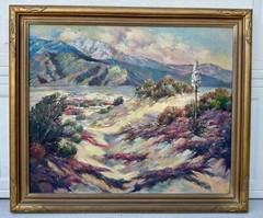 Frances Upson Young (1870 – 1950) Oil Painting The Edge of the Desert