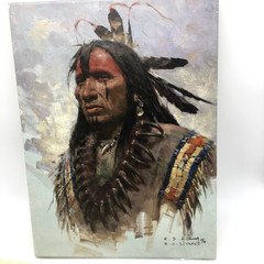 The Grizzly Claw Necklace Canvas ART Native Authenticated Z S LIANG double sign