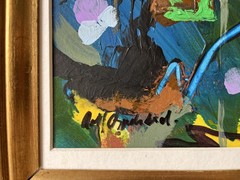 Rolf Gjedsted Abstract Composition Modern Art Vintage Danish 31x26cm