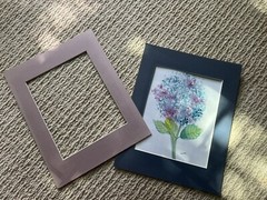 Original Watercolor Painting 11×14 Hydrangea Blue & Pink matt