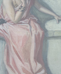 ANTQUE PAINTING PRETTY WOMAN FEMALE MODEL MASTERFUL ART DECO NOUVEAU 1910’S RARE