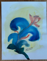ALICE GUZMAN ORIGINAL WATERCOLOR PAINTING 9″ X 7.25″ NEW MEXICO ARTIST 1980’S