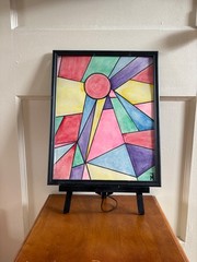 Original Murillo Painting | „The Shield“ | 11×14″ | Watercolor on Paper | Signed