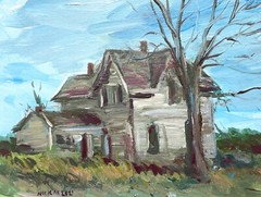 Abandoned House- 6×8 inch painting- artist Nick Mears