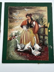 ANTIQUE WPA ERA PAINTING PORTRAIT FARM FARMERS FARMING LISTED FAMOUS ALEXANDER