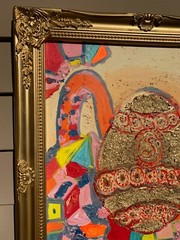 Original Abstract Painting on Canvas „Cleopatra’s Golden Egg“ byt Serg Graff COA