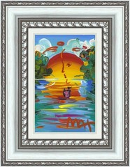 Peter Max Original Acrylic Painting On Canvas “Better World” Signed And PWG COA