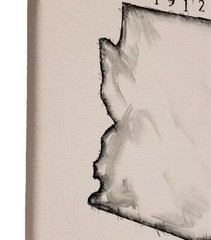 Original Abstract Modern Minimal Ink Painting By K.A.Davis “ Arizona „
