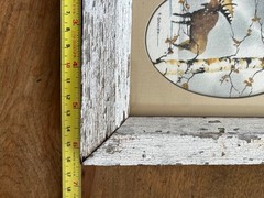 T Soucek Framed Moose Watercolor Painting Wall Art Signed Small Rustic Frame