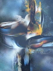 Leonardo Nierman Painting Abstract Large Space Landscape Famous Listed Mexico