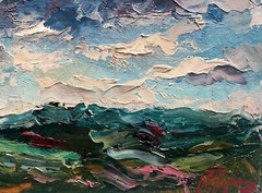 Oil Painting Cloudy Sky Cherednichenko A. Unframed Original Home Decor nAAA2511