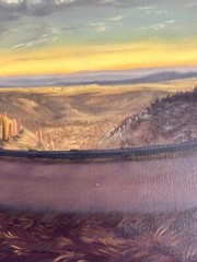 Original Oil Painting Sunset Art Sky Clouds Landscape Colorado Mountains Mikah