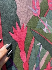 Dan Goad Original Tropical Painting Floral Very Rare