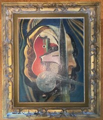 Original Dirk Van Driest Oil On Board “Evolution Of Mankind” 14”x18” – Taos, NM